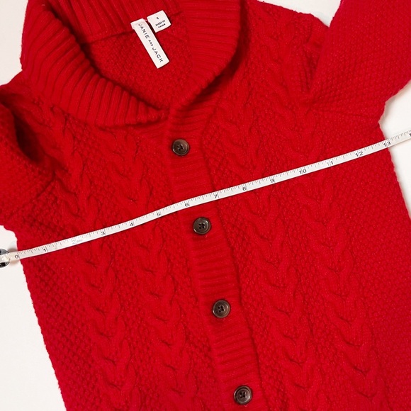 Janie and Jack Shawl Collar Cardigan 4 red sweater holiday festive Christmas - Picture 7 of 9
